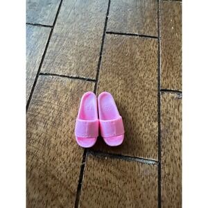 Mattel Barbie Doll Pink Slide Sandals Miniature Shoes Accessories vintage